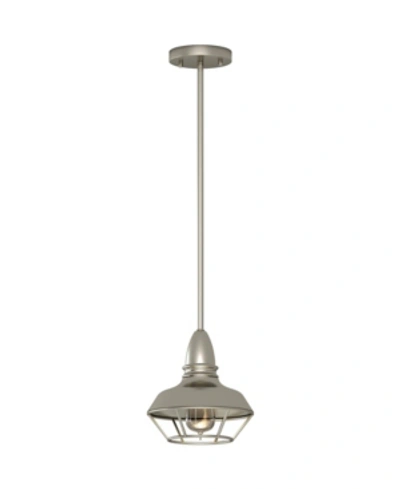 Volume Lighting 1-light Mini Downrod Pendant In Silver