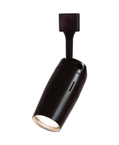 Volume Lighting 1-light Integrated Led Aluminum Mini Adjustable Bullet Cylinder Track Head In Black