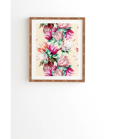 Deny Designs King Proteas Bloom 02 Framed Wall Art In Multicolor