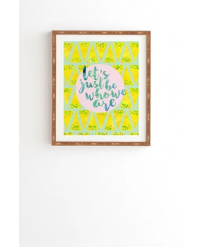 Deny Designs Lets Just Be Who We Are Framed Wall Art In Yellow