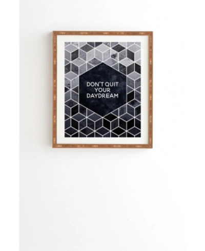 Deny Designs Don't Quit Your Daydream Framed Wall Art In Black
