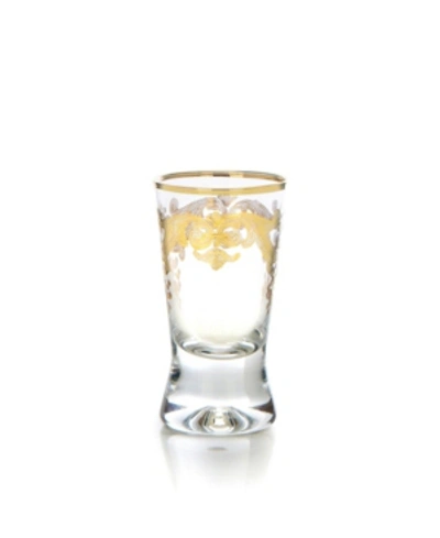 Classic Touch Liqueur Glasses With 24k Gold Artwork - Set Of 6