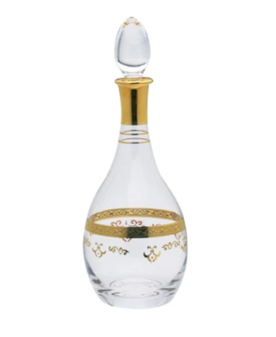 Classic Touch Liquor Bottle With Rich Gold-tone Design
