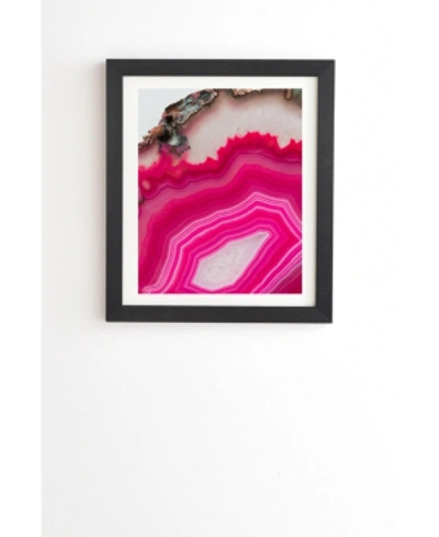 Deny Designs Bold Pink Agate Framed Wall Art