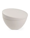 Nambe Orbit Stoneware Sugar Bowl In Starry White