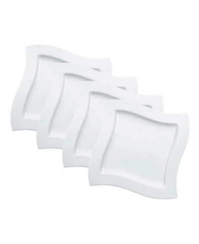 Villeroy & Boch New Wave Square Set/4 Salad Plate In White