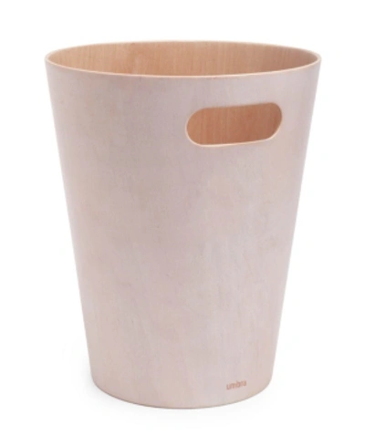 Umbra 2g Woodrow Waste Basket In White