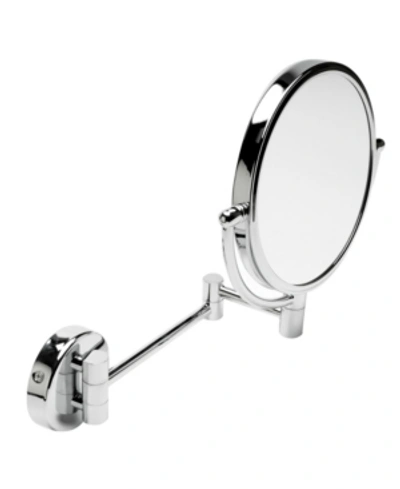 Alfi Brand Round Wall Mounted 5x Magnify Cosmetic Mirror Bedding In Chrome