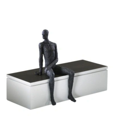 Cyan Design Posing Man Shelf Sitter Sculpture In Bronze