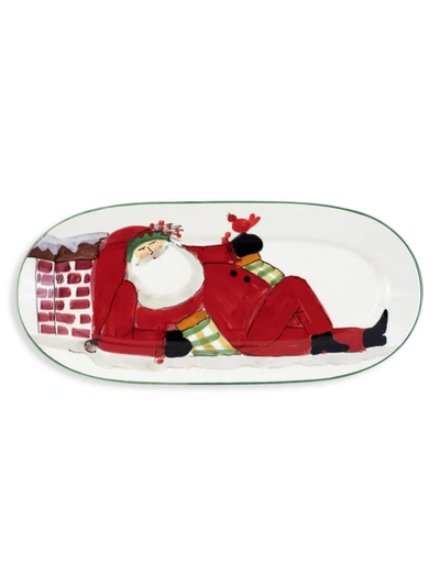 Vietri Old St. Nick Small Oval Platter In Multicolor