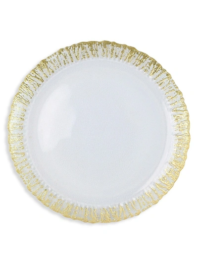 Vietri Rufolo Glass Gold Round Platter