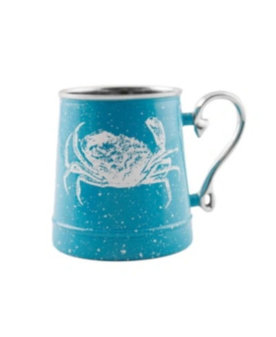 Thirstystone By Cambridge Speckled Crab Decal Beer Mug In Teal