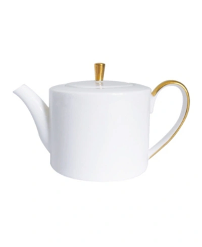 Twig New York Golden Edge Tea Pot In White