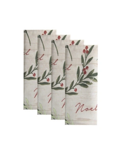 Elrene Holiday Tree Trimmings Napkins, Set Of 4 In Multi