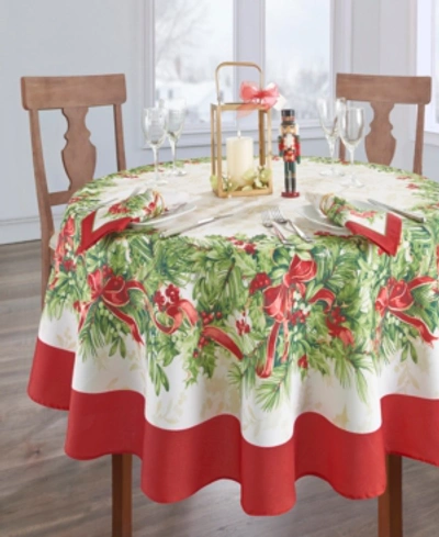 Elrene Holly Traditions Holiday Tablecloth In Multi