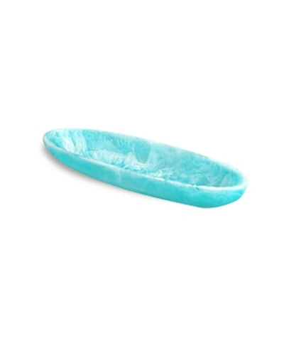 Nashi Home Jumbo Boat Bowl In Aqua Swirl