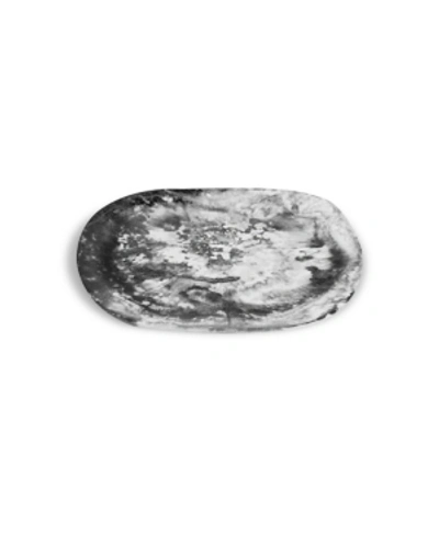 Nashi Home Organic Platter Medium In Black Swirl