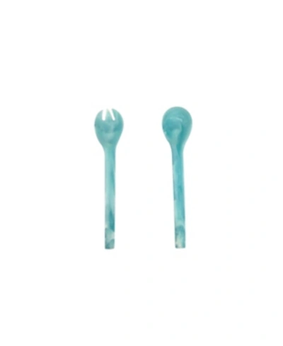 Nashi Home Everyday Servers In Aqua Swirl