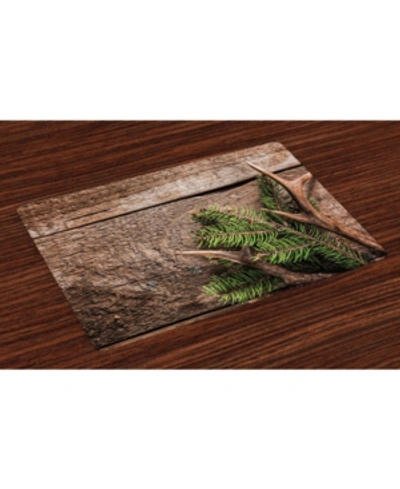 Ambesonne Antlers Place Mats, Set Of 4 In Multi