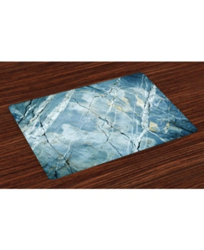 Ambesonne Marble Place Mats, Set Of 4 In Multi