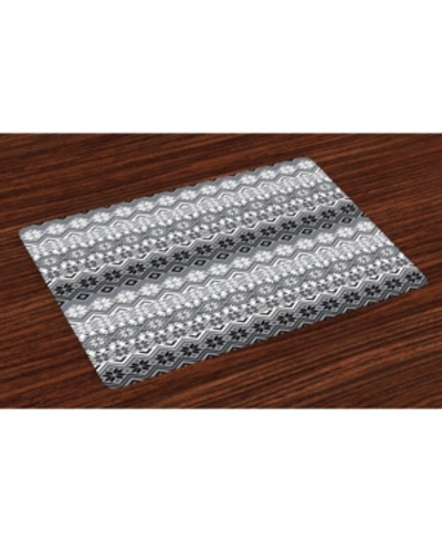 Ambesonne Place Mats, Set Of 4 In Multi
