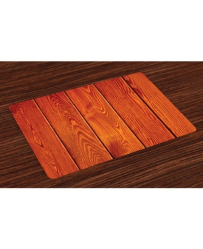 Ambesonne Place Mats, Set Of 4 In Orange