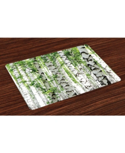 Ambesonne Woodland Place Mats, Set Of 4 In Multi