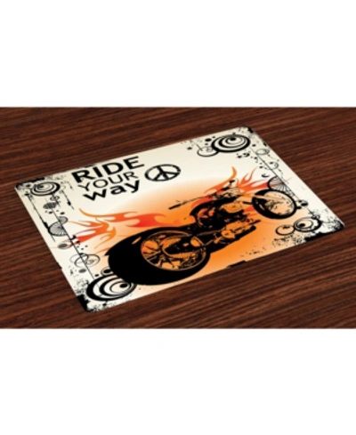 Ambesonne Manly Place Mats, Set Of 4 In Black