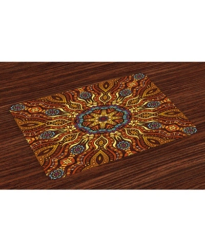 Ambesonne Ethnic Place Mats, Set Of 4 In Multi