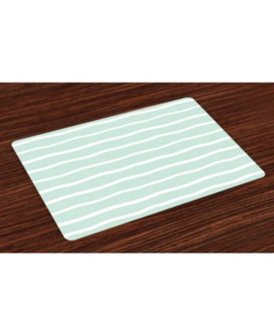 Ambesonne Mint Place Mats, Set Of 4 In Multi