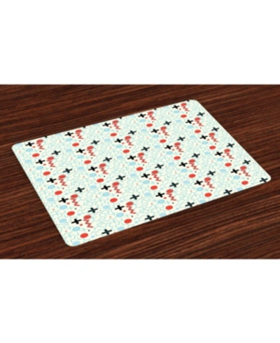 Ambesonne Geometric Place Mats, Set Of 4 In Cream