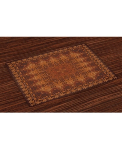 Ambesonne Antique Place Mats, Set Of 4 In Orange