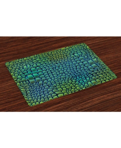 Ambesonne Abstract Place Mats, Set Of 4 In Green