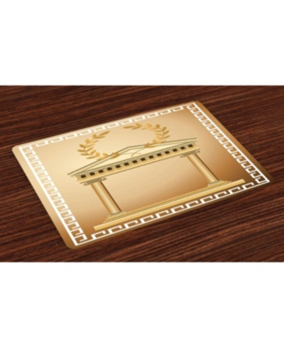 Ambesonne Retro Place Mats, Set Of 4 In Multi
