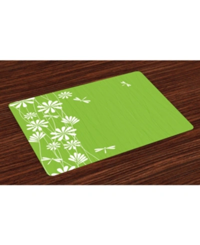 Ambesonne Dragonfly Place Mats, Set Of 4 In Multi