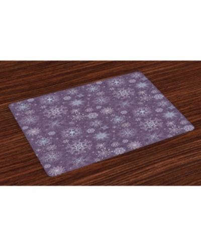 Ambesonne Eggplant Place Mats, Set Of 4 In Multi