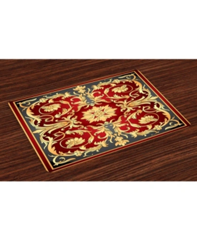 Ambesonne Turkish Pattern Place Mats, Set Of 4 In Multi