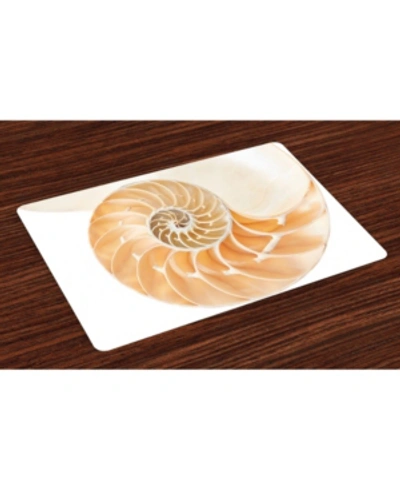 Ambesonne Geometry Place Mats, Set Of 4 In Cream