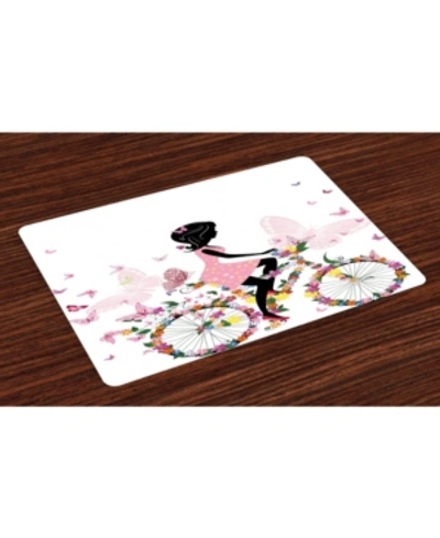 Ambesonne Bicycle Place Mats, Set Of 4 In Multi