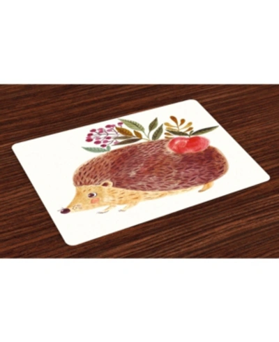 Ambesonne Animal Place Mats, Set Of 4 In Multi