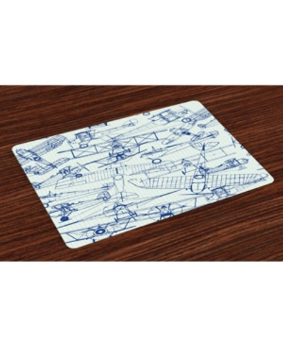 Ambesonne Airplane Place Mats, Set Of 4 In Multi