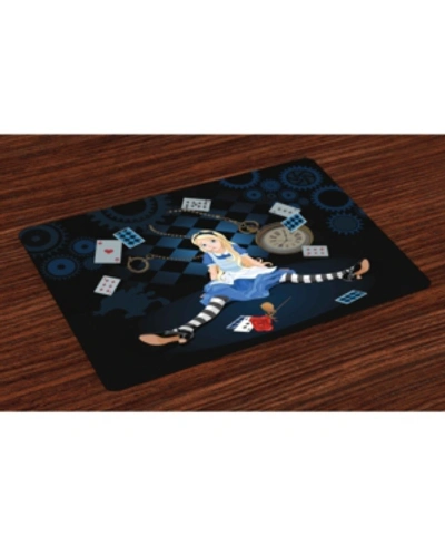 Ambesonne Alice In Wonderland Place Mats, Set Of 4 In Multi