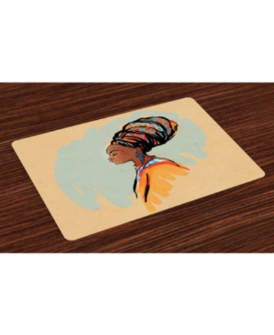 Ambesonne African Place Mats, Set Of 4 In Multi