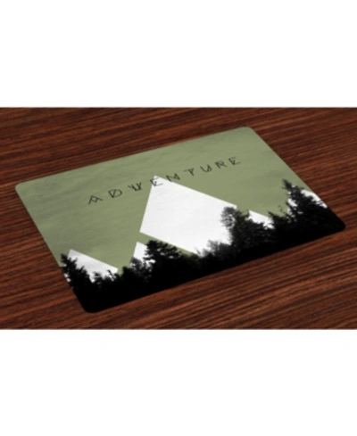 Ambesonne Adventure Place Mats, Set Of 4 In Multi