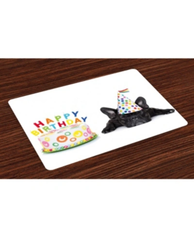 Ambesonne Birthday Party Place Mats, Set Of 4 In Multi