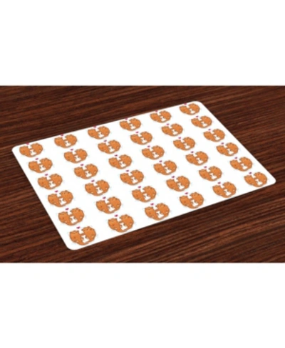 Ambesonne Otter Place Mats, Set Of 4 In Multi