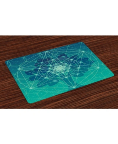Ambesonne Geometry Place Mats, Set Of 4 In Multi