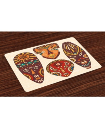 Ambesonne Tiki Bar Place Mats, Set Of 4 In Multi