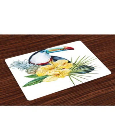 Ambesonne Tropical Animals Place Mats, Set Of 4 In Multi