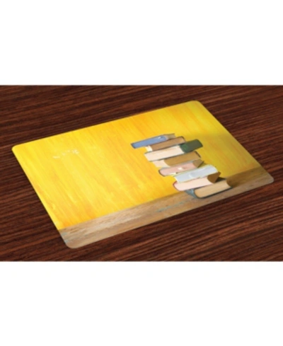 Ambesonne Books Place Mats, Set Of 4 In Multi